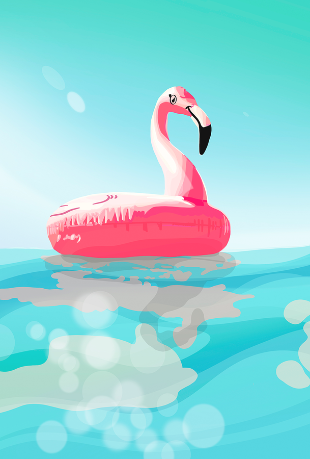 Floating Flamingo